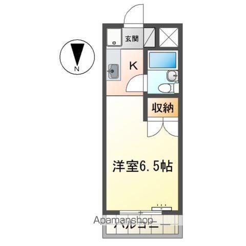 グレートコースト桜山(1K/2階)の間取り写真