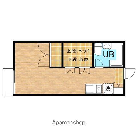 キャンパスクルー(ワンルーム/1階)の間取り写真