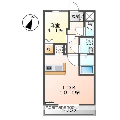 HEIM・A&M(1LDK/1階)の間取り写真