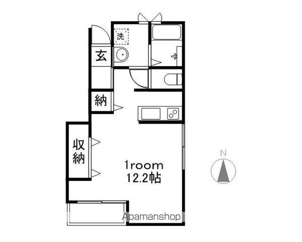 グレイスコート山王(ワンルーム/1階)の間取り写真