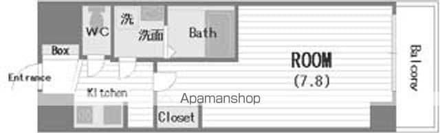 ARDENTOWER西本町(1K/6階)の間取り写真
