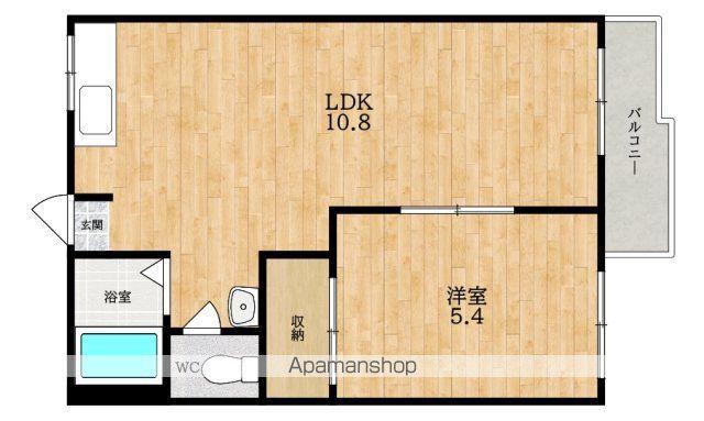 ピノハイツ(1LDK/2階)の間取り写真