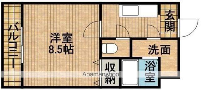 AKOYA PERLE SEA(1K/2階)の間取り写真