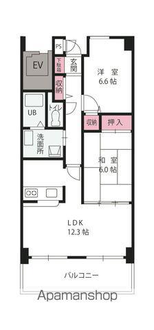 スカール道後(2LDK/9階)の間取り写真