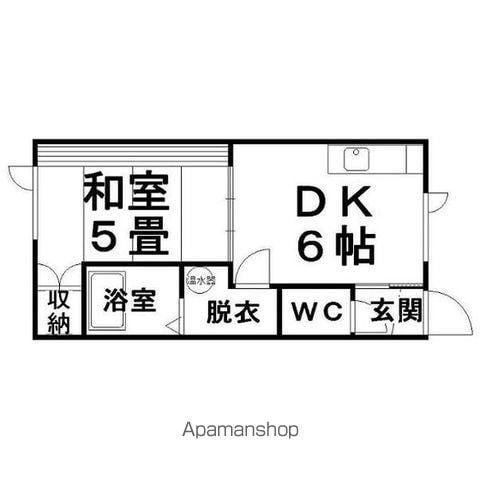 パークサイドヒルⅡ(1DK/2階)の間取り写真
