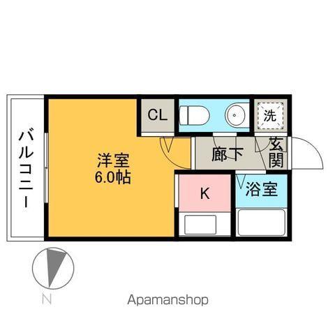 エンクレスト西公園Ⅱ(1K/6階)の間取り写真