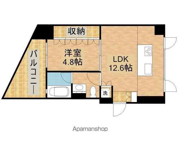 RODIA立川(1LDK/2階)の間取り写真
