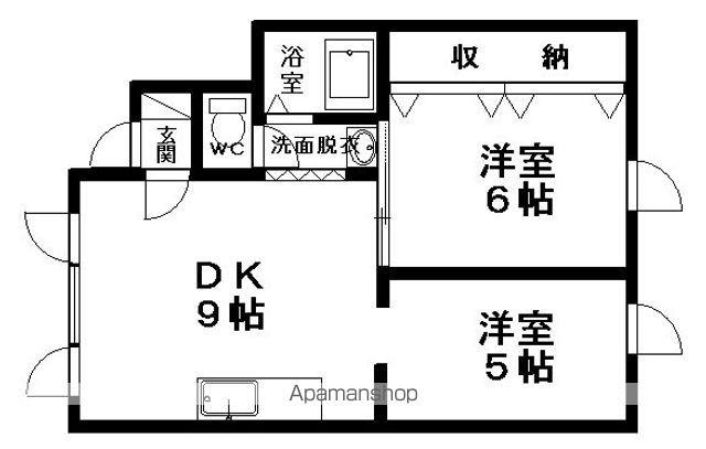 コーポ鄕田103(1LDK/2階)の間取り写真