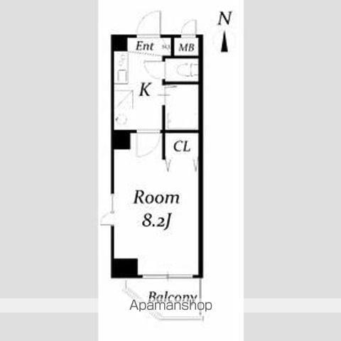サンライズ新金山(1K/6階)の間取り写真