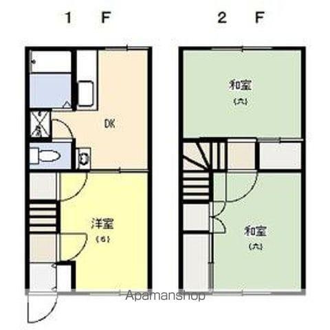 ホワイトハウス10(3DK/1階)の間取り写真