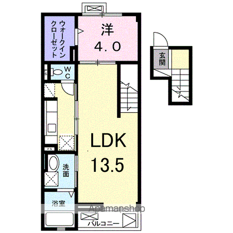シーサイドビレッジA(1LDK/4階)の間取り写真