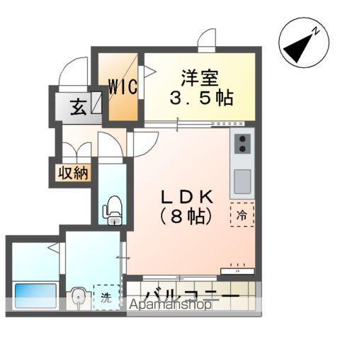 LINA(1LDK/1階)の間取り写真