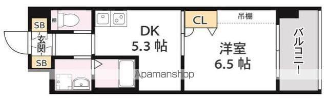 ホワイトマンション高田(1DK/3階)の間取り写真