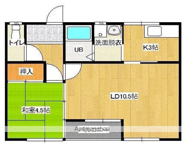CORPO PEACE(2K/2階)の間取り写真
