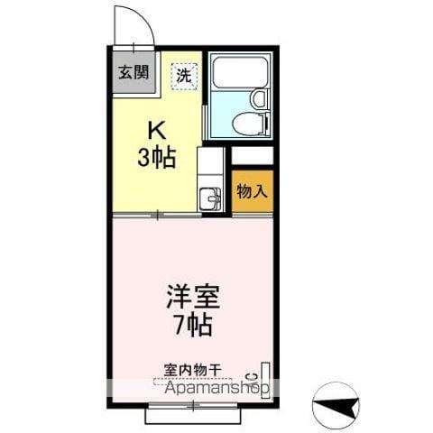 キャッスルハイツ(1K/2階)の間取り写真