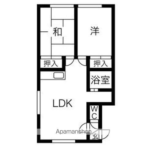 コーポサン(2LDK/1階)の間取り写真