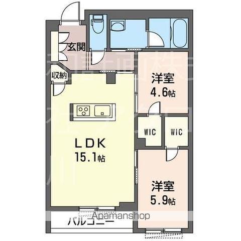 リラフォートタカマツ(2LDK/2階)の間取り写真