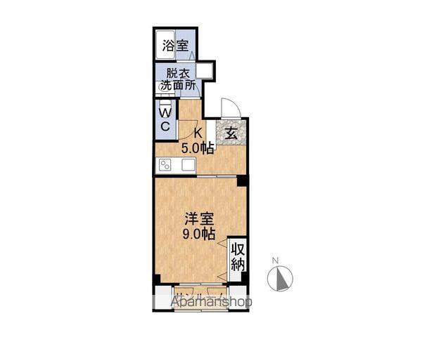 カレッジハウス90(1K/2階)の間取り写真