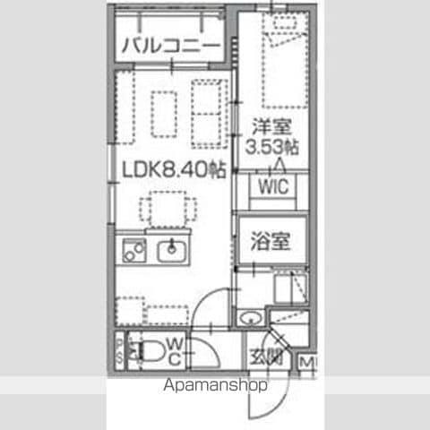 ALIVIS南福岡ノース(1LDK/4階)の間取り写真