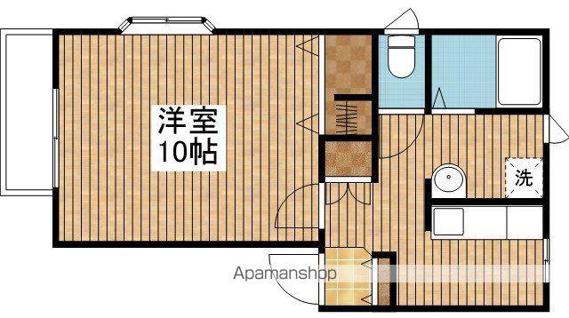 クラウン(1K/2階)の間取り写真