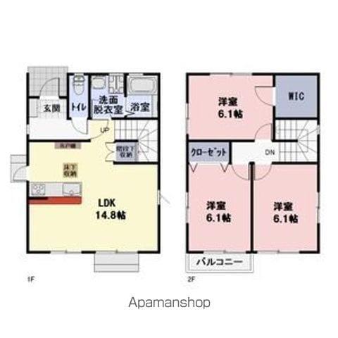 しなの鉄道 御代田駅 徒歩22分 2階建 築3年(3LDK)の間取り写真