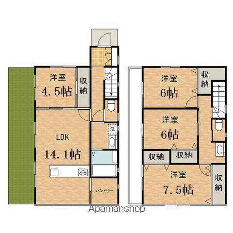 多摩モノレール 甲州街道駅 徒歩8分 2階建 築2年(4LDK)の間取り写真