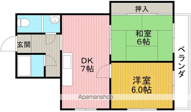 光マンション(2DK/2階)の間取り写真