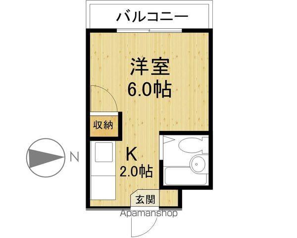 和光マンション(1K/2階)の間取り写真