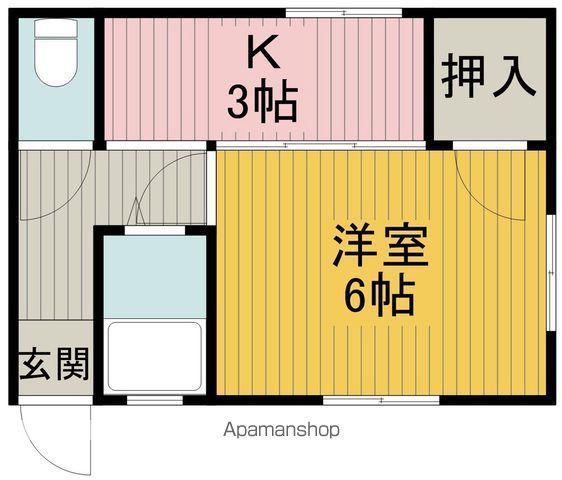 春日荘ハイツ(1K/2階)の間取り写真