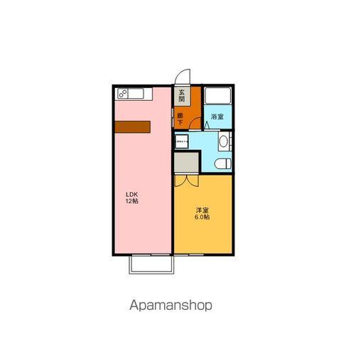 コーポマルジン石浦(1LDK/2階)の間取り写真