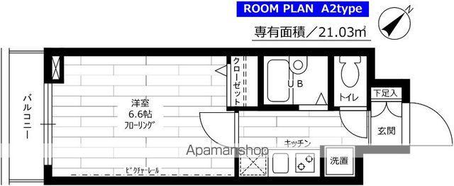 ステージファースト代々木公園(1K/1階)の間取り写真