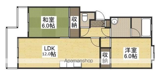 天神マンション(2LDK/3階)の間取り写真