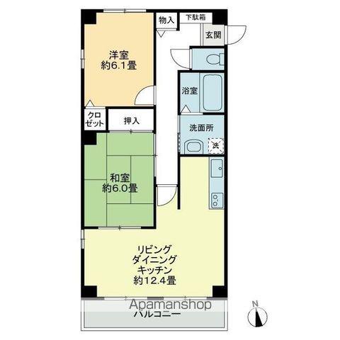 フィネスレインボー(2LDK/2階)の間取り写真