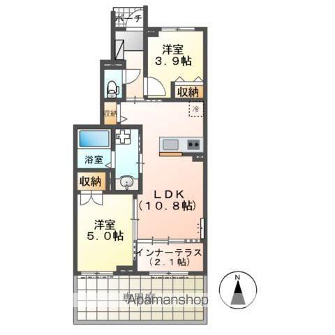 COSMOS(2LDK/1階)の間取り写真