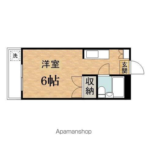 ひまわりハイム(ワンルーム/2階)の間取り写真