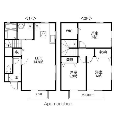 セジュール大原 弐番館(3LDK)の間取り写真