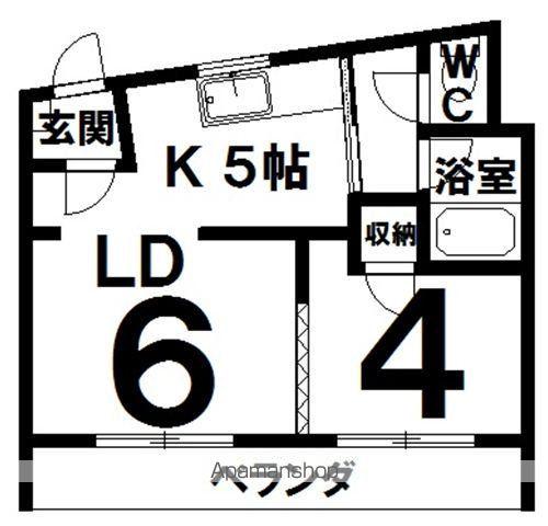カーサ・プリオールⅤ(1LDK/4階)の間取り写真