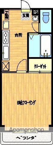 ソレイユ(1K/2階)の間取り写真