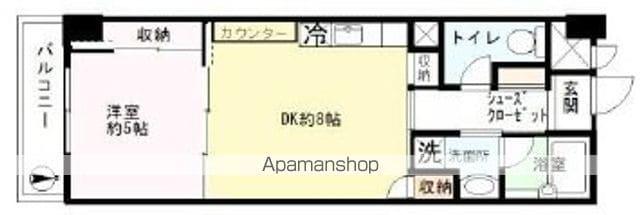 藤田ビル(1DK/3階)の間取り写真