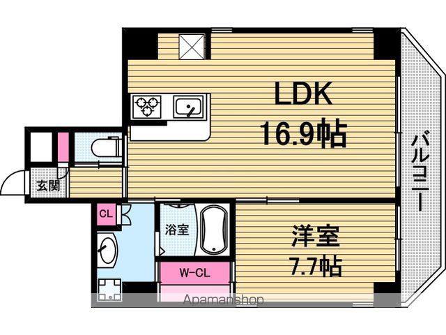 B-PROUD天満橋(1LDK/7階)の間取り写真