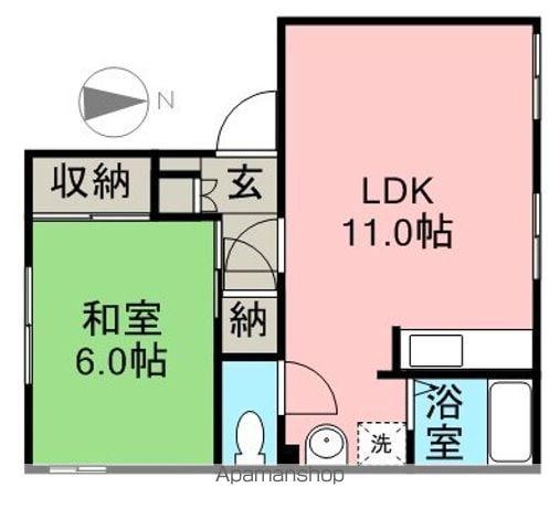 メゾントレビⅠ(1LDK/1階)の間取り写真