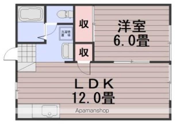 山陽コーポ豊成(1LDK/1階)の間取り写真