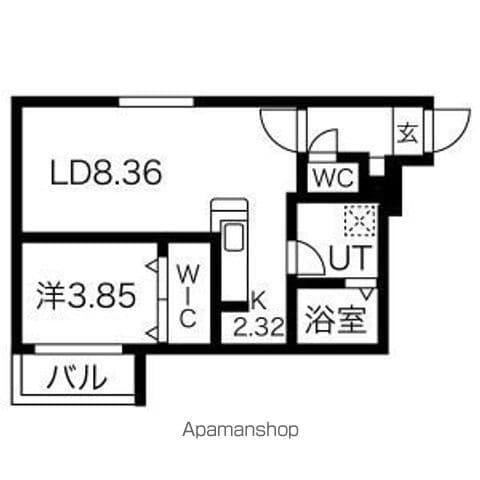 クラス南郷(1LDK/4階)の間取り写真