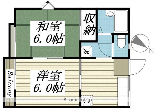 ドエル泉(2DK/2階)の間取り写真