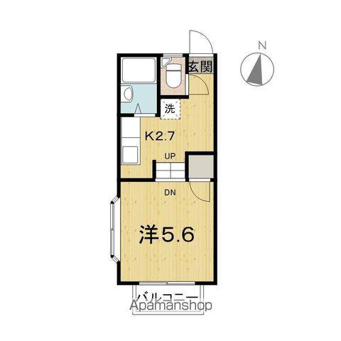 コーポセゾンさつき東仙台(1K/1階)の間取り写真