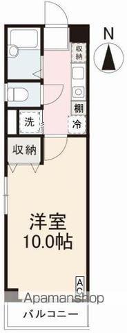 C・アルド(1K/4階)の間取り写真