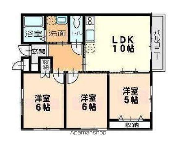 サンライトマンション(3LDK/2階)の間取り写真