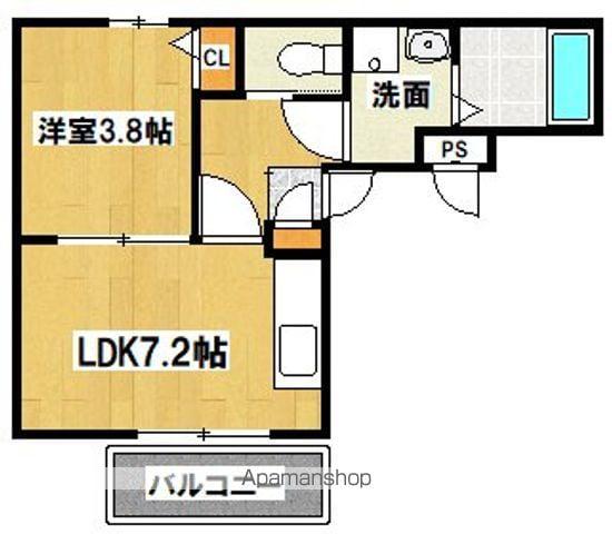 モアナ住吉(1DK/2階)の間取り写真