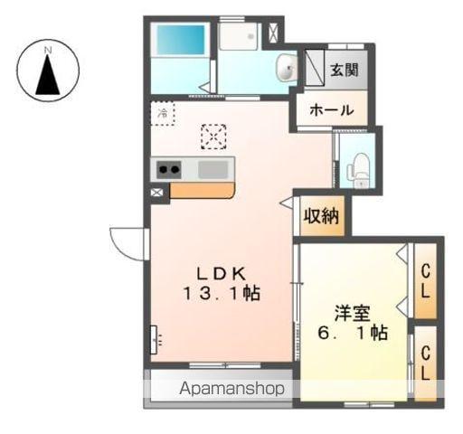 S・C STABLE(1LDK/1階)の間取り写真
