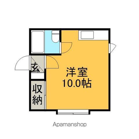 ベイ桂岡(ワンルーム/1階)の間取り写真